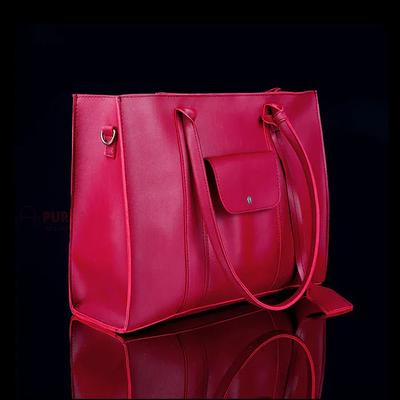 Girl's PU Leather Plain Tote Bags