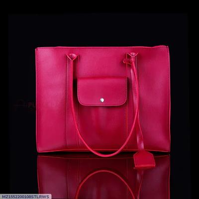 Girl's PU Leather Plain Tote Bags