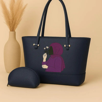 Women's PU Leather Printed Hand Bag Set