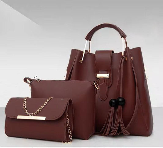 Women's Leather Plain Hand Bag