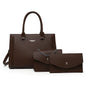 High Quality Women PU Leather Handbags Fashion Ladies 3 Pieces Set Shoulder Messenger Bags Casual Female New Tote Shopping Bag
