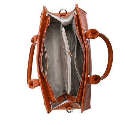 High Quality Women PU Leather Handbags Fashion Ladies 3 Pieces Set Shoulder Messenger Bags Casual Female New Tote Shopping Bag