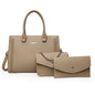 High Quality Women PU Leather Handbags Fashion Ladies 3 Pieces Set Shoulder Messenger Bags Casual Female New Tote Shopping Bag
